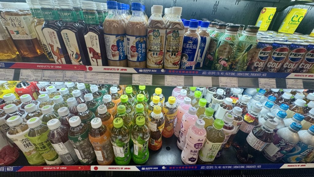 ドバイモールの【Hippo Box】:飲み物コーナー