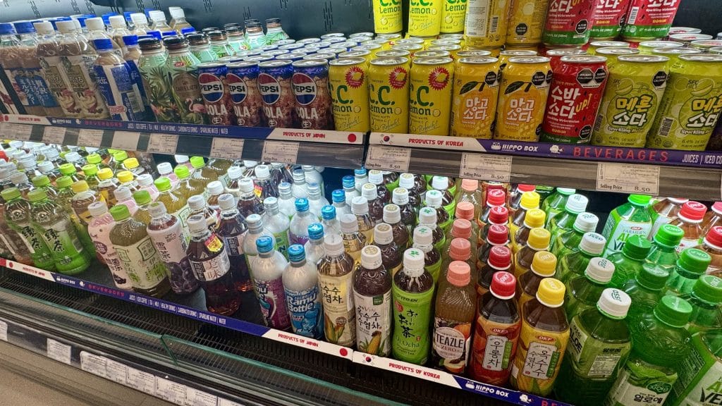 ドバイモールの【Hippo Box】:飲み物コーナー