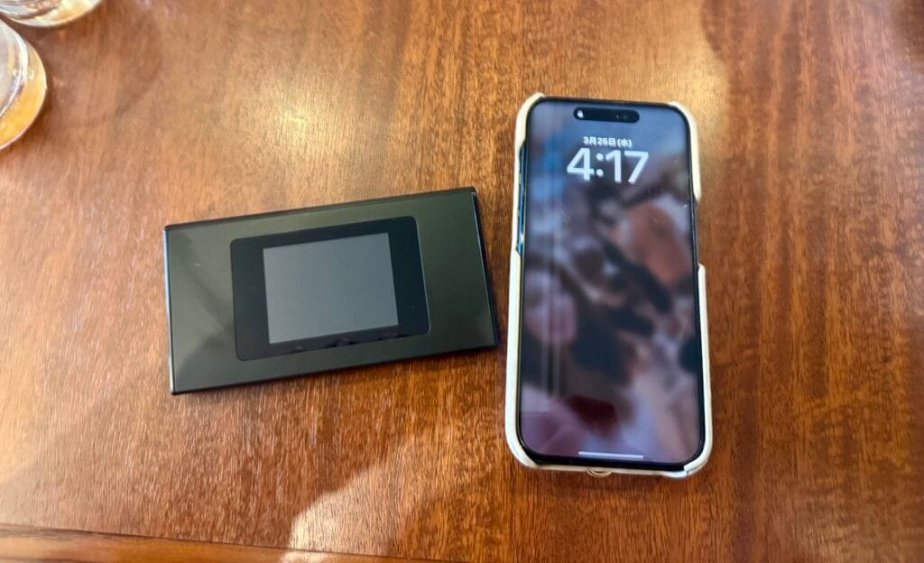 日本一時帰国中に使ってるギガセットポケットWi-Fi